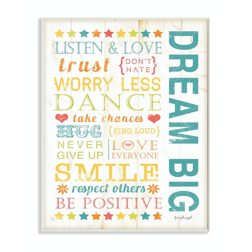 The Kids Room by Stupell Dream Big Typography Rectangle Wall Plaque