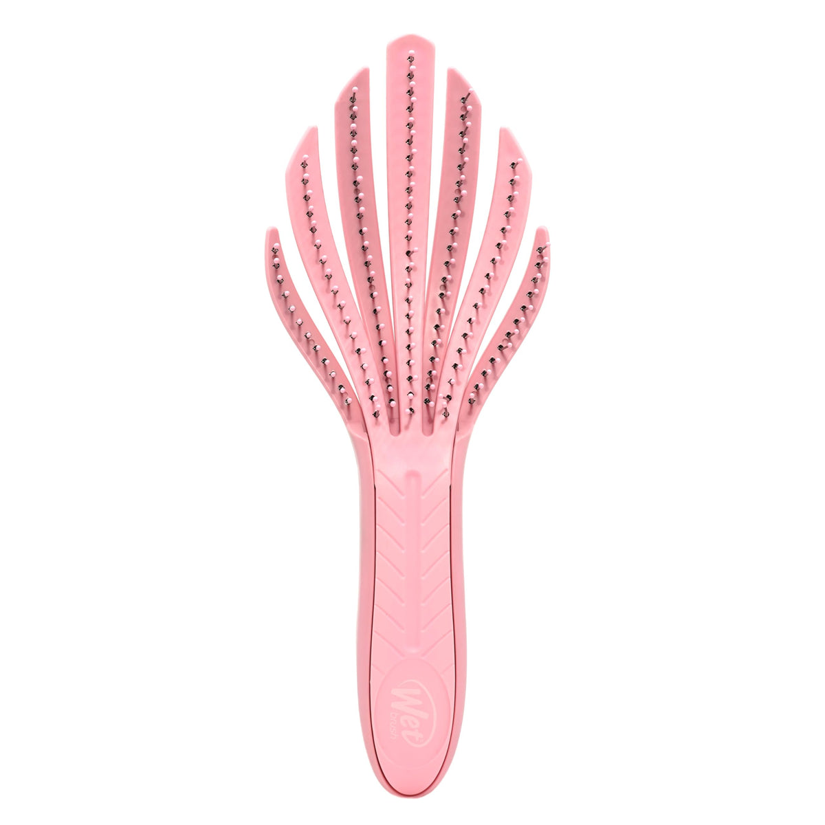 Wet Brush Go Green Hair Curl Detangler Brush - Pale Pink - Ultra-Soft IntelliFlex Detangling Bristles Glide Through Tangles with Ease - All Hair Types - No Split Ends & Pain-Free for Wet or Dry Hair