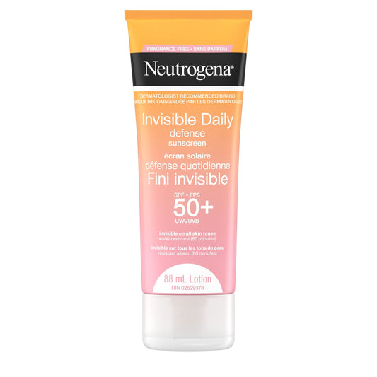 Neutrogena Invisible Daily Defense Fragrance Free Sunscreen Lotion SPF 50+, 88 mL