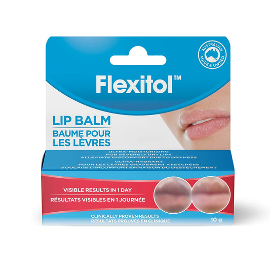 Flexitol Lip Balm - Best Balm for Dry, Chapped Lips in Canada, Hydrates and Heals Cracked Lips, Dermatologist-Recommended Moisturiser for Dry Lips (10g)
