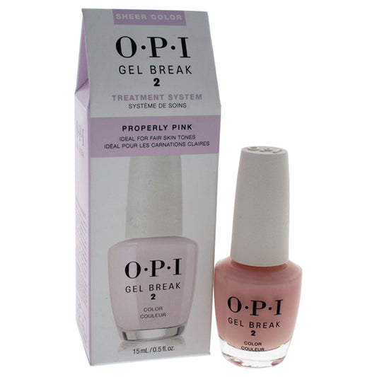 OPI Gel Break Treatment, Properly Pink, 0.5 fl oz