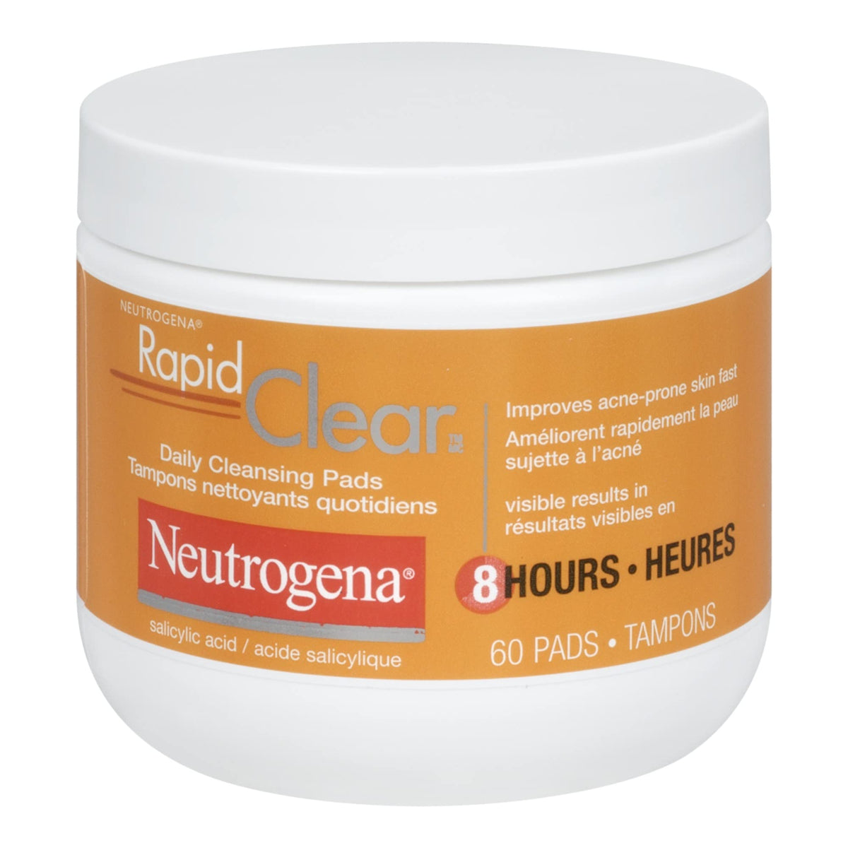 Neutrogena Rapid Clear Daily Cleansing Pads Pre-Moistened Maximum Strength 60 Count