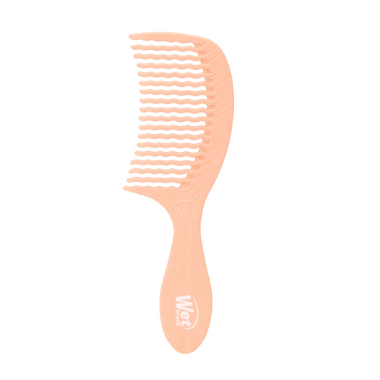 Wet Brush Go Green Coconut Oil Infused Treatment Comb - Wide Tooth Hair Detangler with WaveTooth Design that Gently and Glides Through Tangles - No Split Ends and No Damage