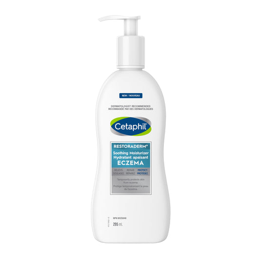 Cetaphil PRO Restoraderm Eczema Soothing Moisturizer With Colloidal Oats, Ceramides and Filaggrin, Lotion For Dry Itchy & Sensitive Skin, Paraben Free, Steroid Free, Dermatologist Recommended, 295ml