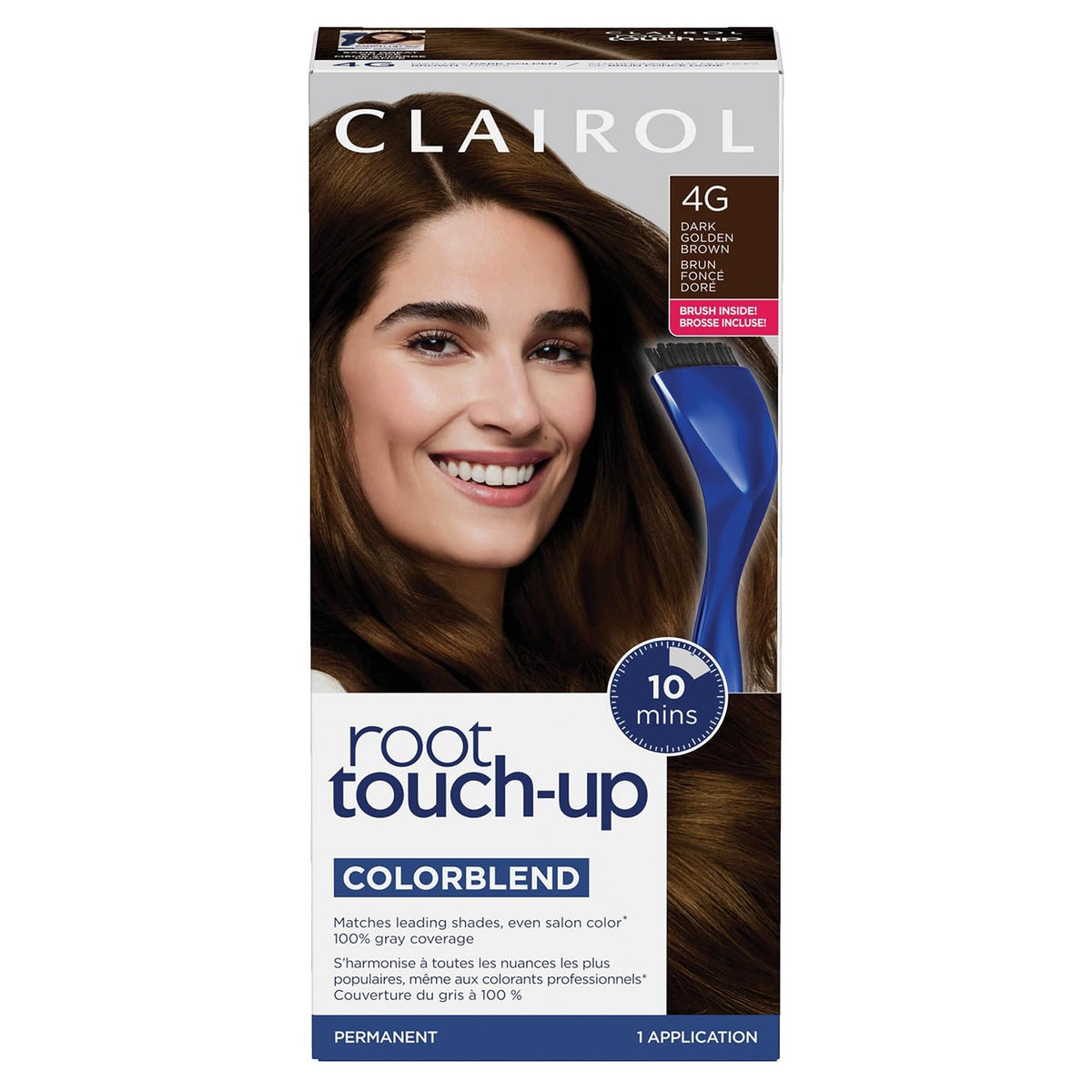 Clairol Root Touch-Up by Nice'n Easy Permanent Hair Dye, 4G Dark Golden Brown Hair Color, Pack of 1