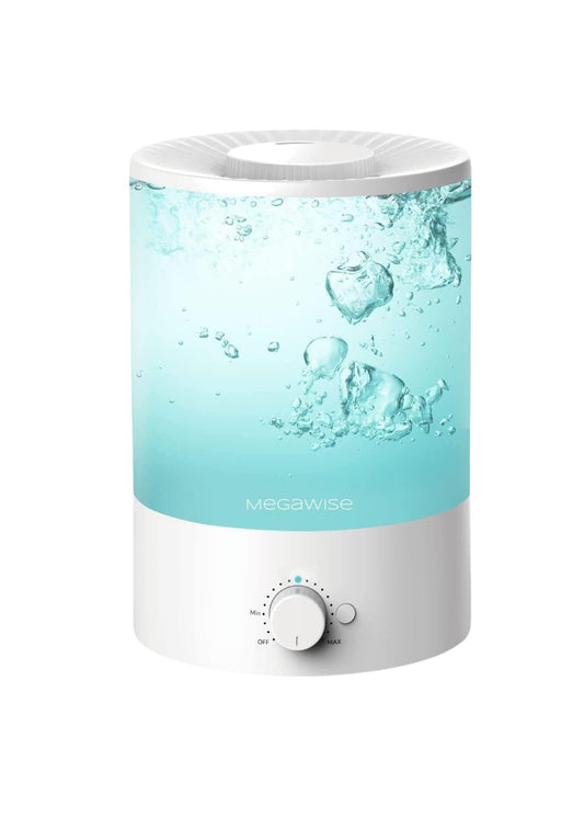 MegaWise 3.5L Cool Mist Humidifier – Ultra-Quiet Ultrasonic Vaporizer for Baby Nursery, Bedroom & Office | Top-Fill Design, Essential Oil Diffuser, Easy to Clean, 7-Color Night Light, Auto Shut-Off