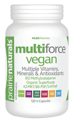 Prairie Naturals Multi-Force Vegan Vitamins, Minerals, & Greenfoods Capsule - 120 Count