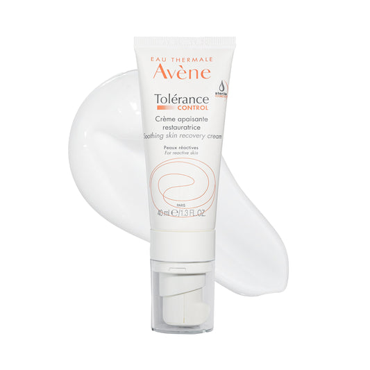 Eau Thermale Avene Tolerance Control Soothing Skin Recovery Cream, For all Hypersensitive, Reactive, Intolerant and Allergic skin, Normal to Combination skin, Tube with Sterile Cosmetic pump, Day Cream, 40 ml