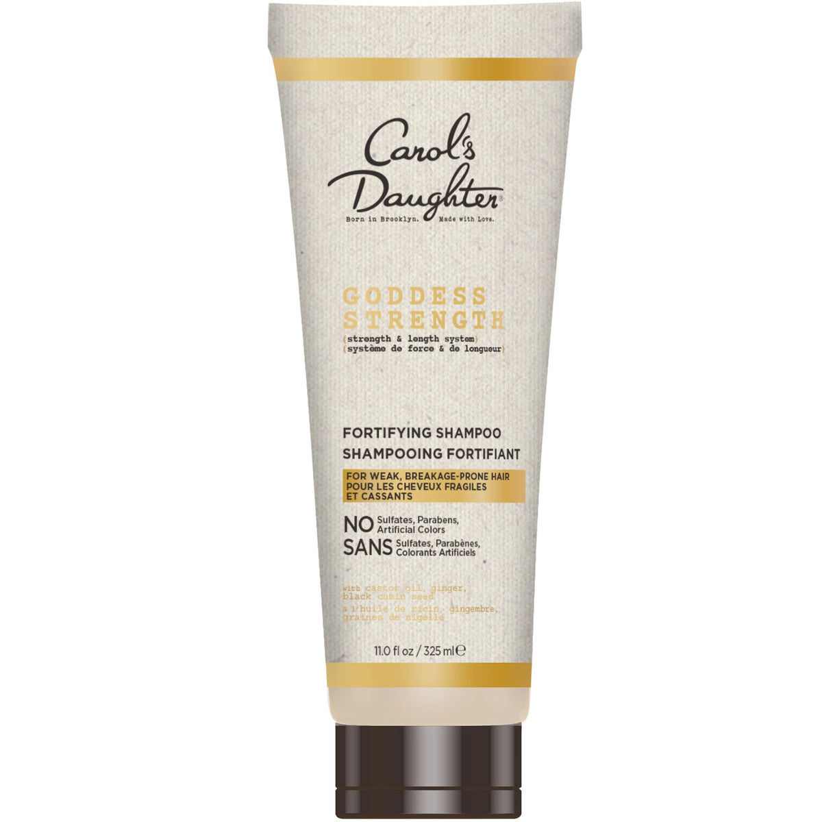 Carol’s Daughter Goddess Strength Sulfate Free Shampoo for Curly, Wavy, Coily Hair with Castor Oil for Weak, Stronger Hair, Less Breakage, 325ml