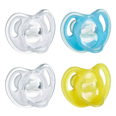 Tommee Tippee Ultra-Light Silicone Pacifier, Symmetrical One-Piece Design, BPA-Free Silicone Binkies, 6-18m, Pack of 4 Pacifiers