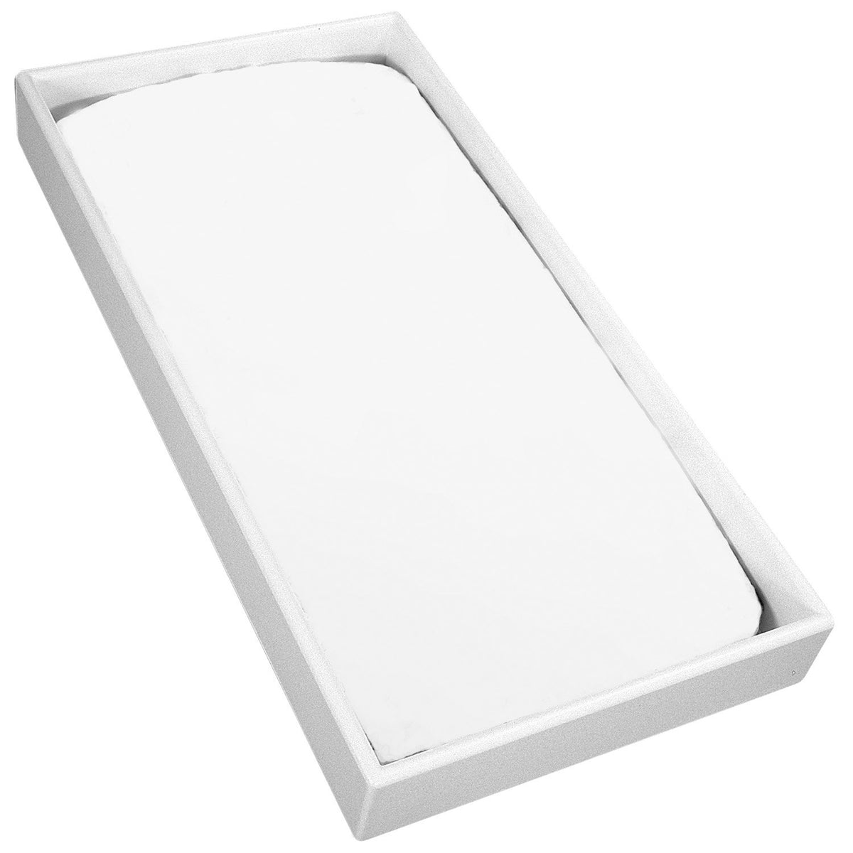 Kushies Baby Contour Change Pad Cover Ultra Soft 100% Organic Jersey, Made in Canada, White Solid