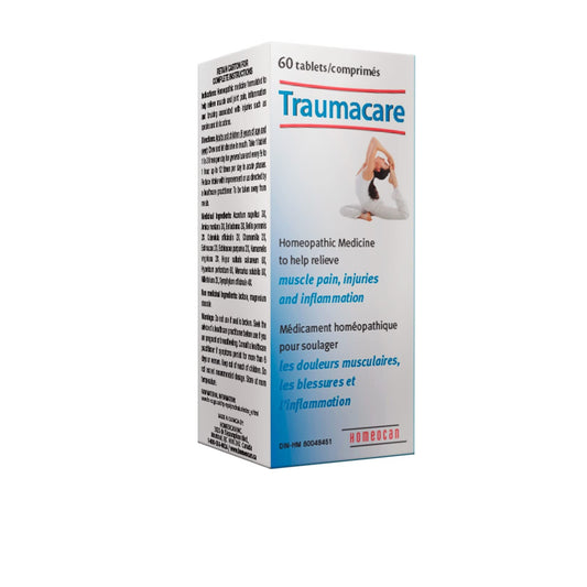 Traumacare Tablets - 60 Chewable Tablets 60-Day Supply - Gentle Homeopathic Formula with Arnica Montana, Supports Comfort for Muscles and Joints, Eases Everyday Stiffness, Soreness and Bruising