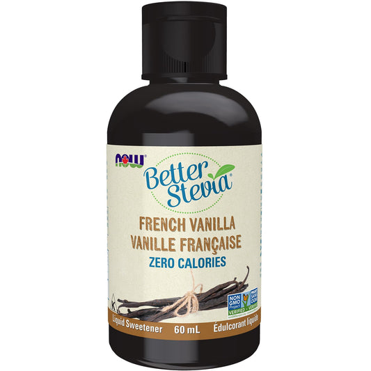 NOW Foods BetterStevia French Vanilla Flavour, Zero-Calorie Liquid Sweetener, Keto Friendly, Suitable for Diabetics, No Erythritol, 60ml