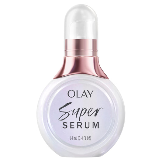 Olay Super Serum with Niacinamide, Vitamin C, Collagen Peptide, AHA, and Vitamin E, Travel Size, 14 mL