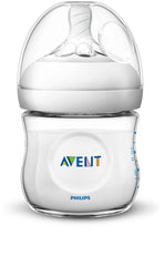 Philips Avent Natural Baby Bottle, Clear, 4oz, 1pk, SCF010/17