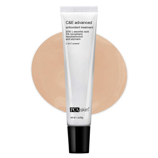PCA SKIN C&E Advanced with Hexylresorcinol and Silymarin, Facial Antioxidant Corrective, 20% Vit C, 5% Vit E, 1 Fl Oz