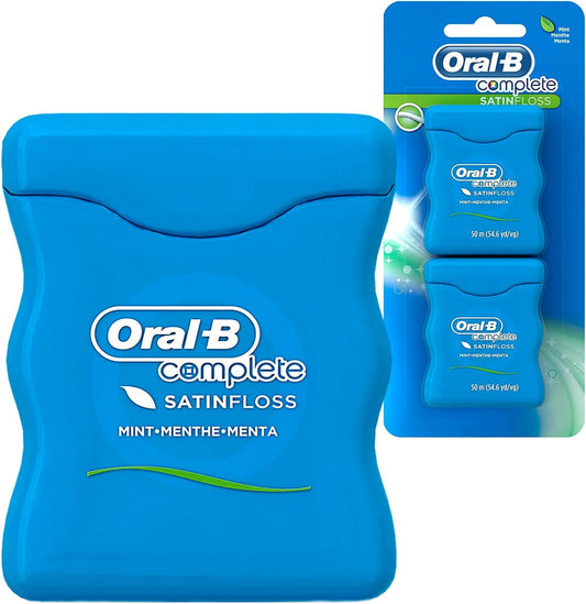 Oral-B Complete Mint SatinFloss, Comfort Grip, 50 M (Pack of 2)