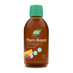 Nature's Way NutraVege Plant-based Omega-3 Extra Strength Vegetarian Liquid Supplement - 1000mg EPA + DHA - Cranberry Orange Flavour – Supports Healthy Heart, Eyes and Brain Function in Adults, 200 mL