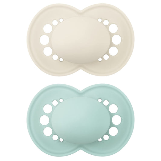 MAM Original Matte Pacifier (2 pack, 1 Sterilizing Pacifier Case), Pacifiers 6 Plus Months, Unisex Baby Pacifier, Best Pacifiers for Breastfed Babies, Sterilizing Storage Case