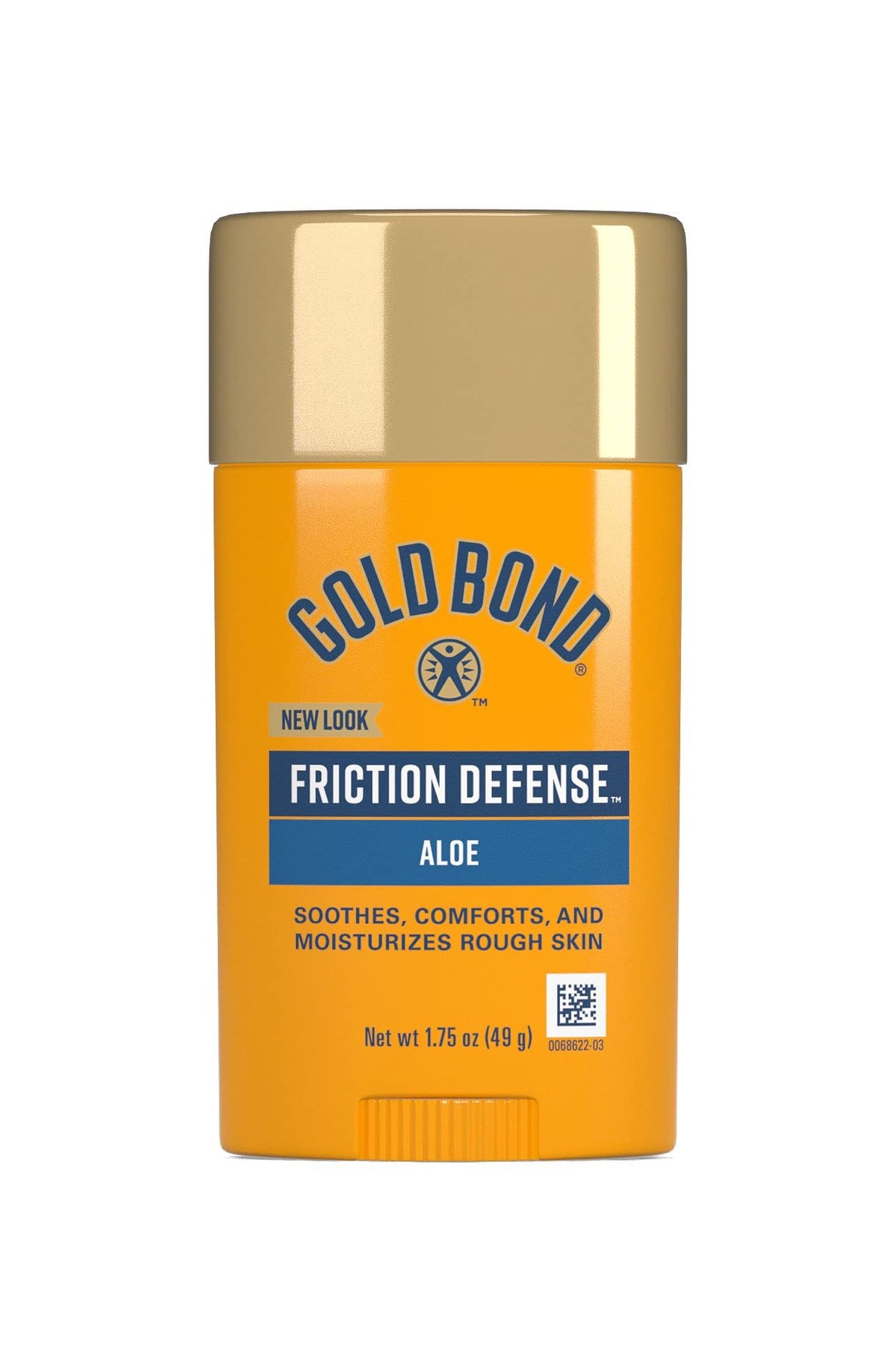 Gold Bond Friction Defense Stick, Anti Chafing Stick with Aloe to Soothe, Comfort & Moisturize Chafed Skin, 1.75 oz.