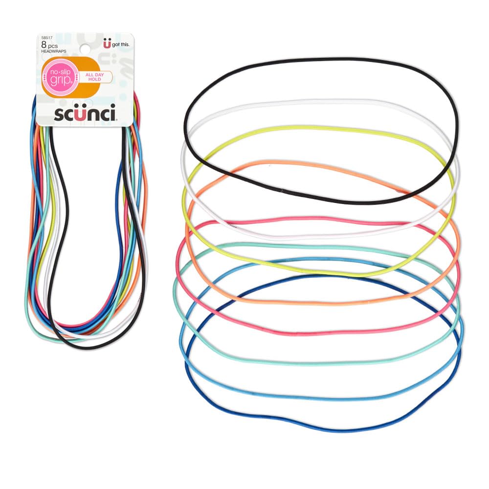 Scunci No-slip Grip Flat Bright Headwraps