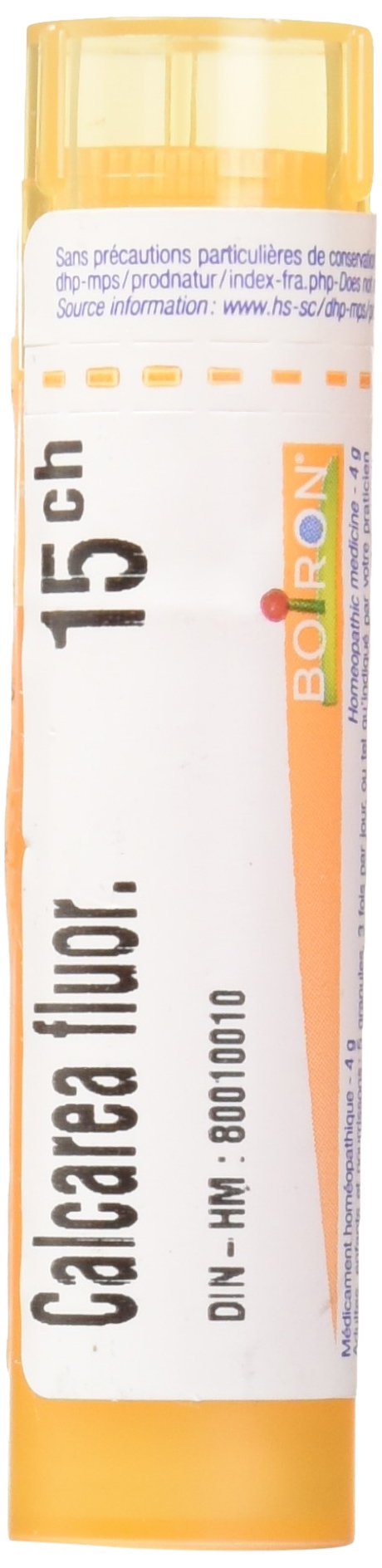 Boiron Calcarea fluorica 15ch,Homeopathic medicine. Each tube contains 4 g (approximately 80 pellets)