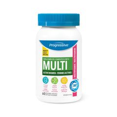 Progressive Advanced Daily Multivitamin for Active Women, with DIM, Chastetree, Maca, and Ashwagandha. Supports Immune Health, Healthy Estrogen Balance, and Energy, 100% Complete, Canadian-Made, 60 Count