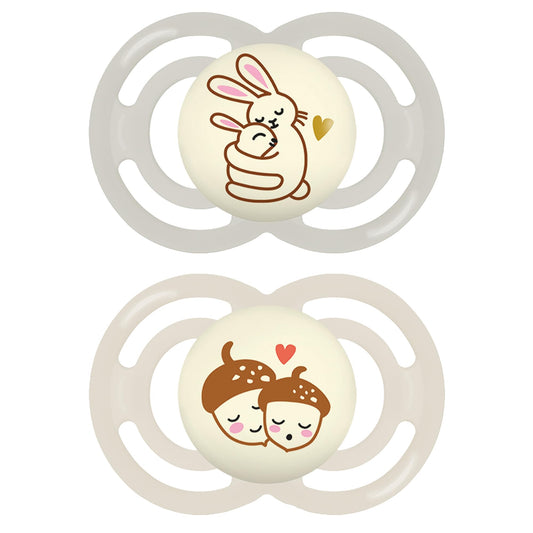 MAM MAM Perfect Night Pacifiers, Glow in the Dark Pacifiers (2 pack), MAM Pacifiers 16 Plus Months, Best Pacifier for Breastfed Babies, Unisex Baby Pacifier