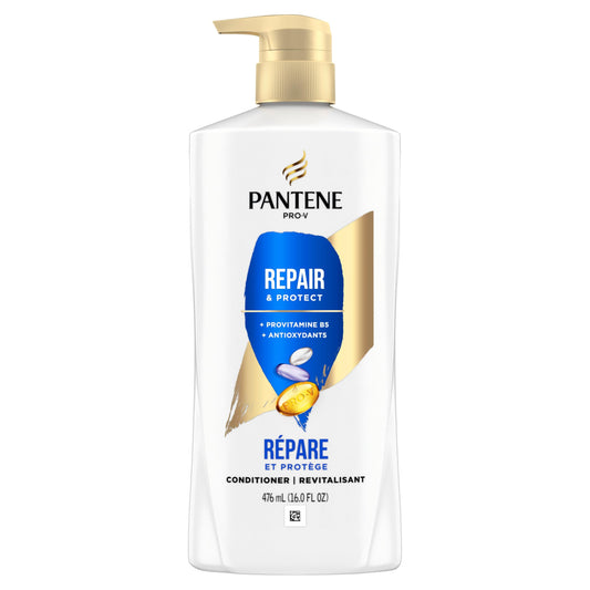 Pantene Conditioner Repair and Protect for Damaged and Bleached Hair Detangles Hair Safe for Color Treated Hair Paraben Free, 476 mL