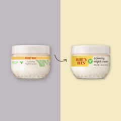 Burt's Bees Sensitive Hydrating Night Face Cream Face Moisturizer for Sensitive Skin with Aloe and Rice Milk, 98.9% Natural Origin, Developed with Dermatologists, 50g