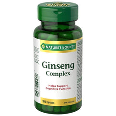 Nature's Bounty Ginseng Complex Pills, Supplement, Supports Healthy Glucose Levels and Cognitive Function, 50 Capsules