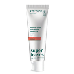 ATTITUDE Sensitive Toothpaste with Fluoride, Spearmint Flavor, Vegan & Cruelty-Free, Sugar-Free, Plant & Mineral-Based Ingredients, Clean Oral Care, 120 grams