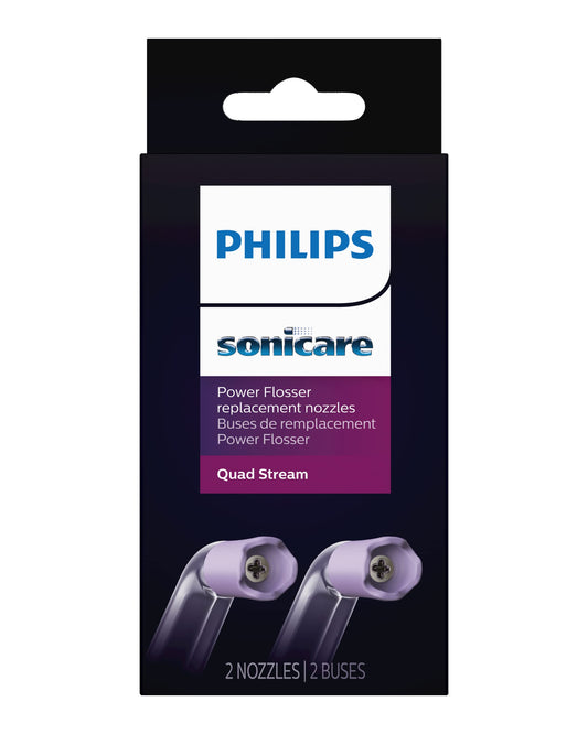 Philips Sonicare Power Flosser Quad Stream Tips, Compatible with Philips Sonicare Power Flosser Only, 2-Pack, HX3062/00