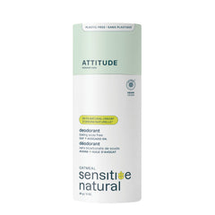 ATTITUDE Baking Soda Free Deodorant for Sensitive Skin with Oatmeal and Avocado Oil, Made in Canada, EWG Verified, Aluminum Free, 85 grams
