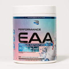 Believe Supplements Performance EAA - Essential Amino Acids Formula | Boost Muscle Recovery, Performance & Hydration | Sugar-Free & Delicious Flavors Available! (30 servings, White Slushie)