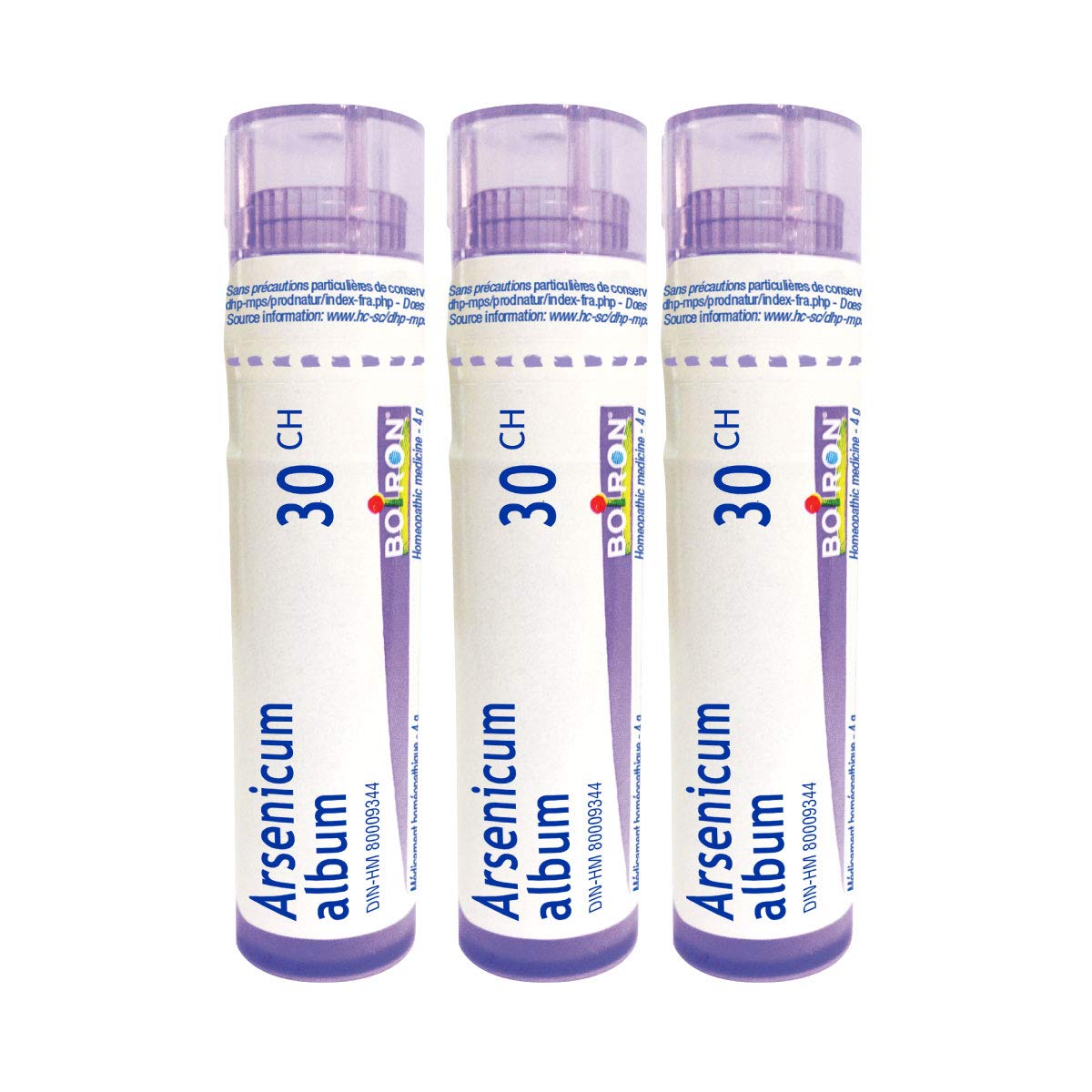Arsenicum album 30ch,Boiron homeopathic medicine, 3 tubes (4g each tube)
