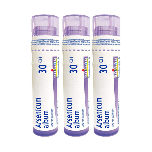 Arsenicum album 30ch,Boiron homeopathic medicine, 3 tubes (4g each tube)