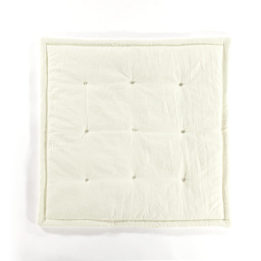 Lush Decor Baby Square with Border Play Mat, 36" x 36", Ivory