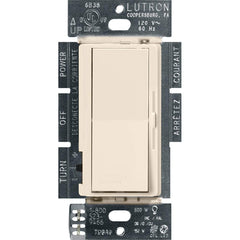 Lutron Diva LED+ Dimmer for Dimmable LED, Halogen and Incandescent Bulbs | Single-Pole or 3-Way | DVCL-153P-LA | Light Almond