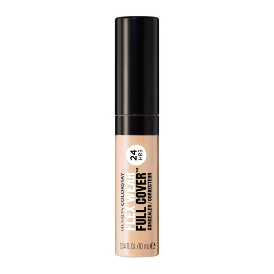 Revlon ColorStay Flex Wear, Full Cover Non-Creasing Concealer, Infused with Hyaluronic Acid & Vitamin E, Flexible Longwear, 015 Light, 0.34 fl oz/ 10ml