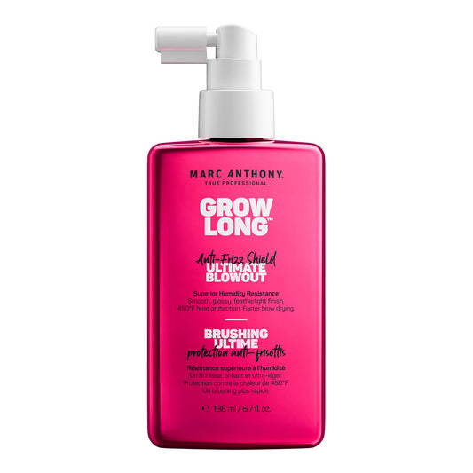 Marc Anthony Anti-Frizz Shield Ultimate Blowout Spray, Grow Long - Smooth, Shiny Hair in High Humidity - Heat Protectant - 200 ml