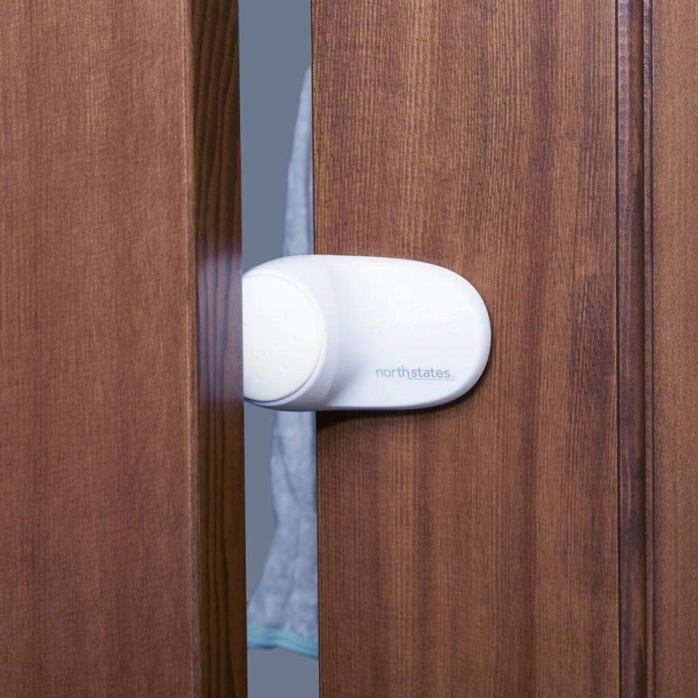 Toddleroo by North States - Rotating Door Stopper for Baby Proofing: Child Proof Door Stopper - Pack of 1 - White