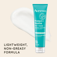Aveeno Protect + Soothe Face Mineral Sunscreen SPF 30, 50 mL