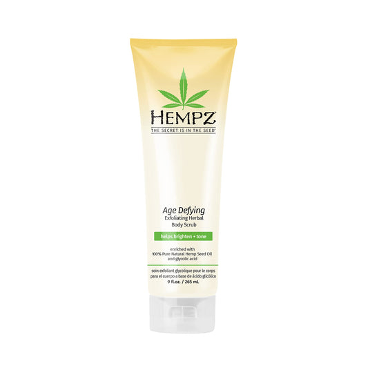 HEMPZ Age Defying Herbal Body Scrub, Off White, Vanilla/musk, 9 Fl Oz