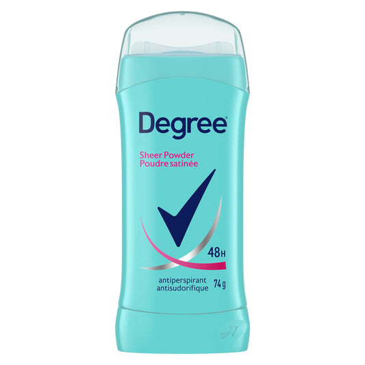 Degree Antiperspirant Stick for 48 Hour Sweat & Odour Protection Sheer Powder Deodorant for Women keeps you feeling fresh & dry 74 g