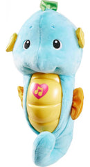 Fisher-Price Musical Baby Toy, Soothe & Glow Seahorse, Plush Sound Machine with Lights & Volume Control for Newborns, Blue