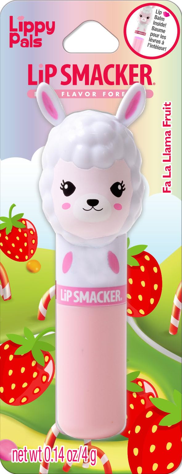 Lip Smacker Lippy Pal Flavored Clear Balm Strawberry, Straw-ma-Llama berry, 0.14 Ounce
