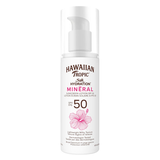 Hawaiian Tropic Weightless Mineral Sunscreen Lotion, SPF 50 | White