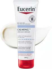 EUCERIN Calming Daily Moisturizing Cream for Itchy and Dry Skin, Dry Skin cream with Natural Oatmeal, Fragrance Free, Non-Greasy, Recommended Brand by Dermatologists, 200g