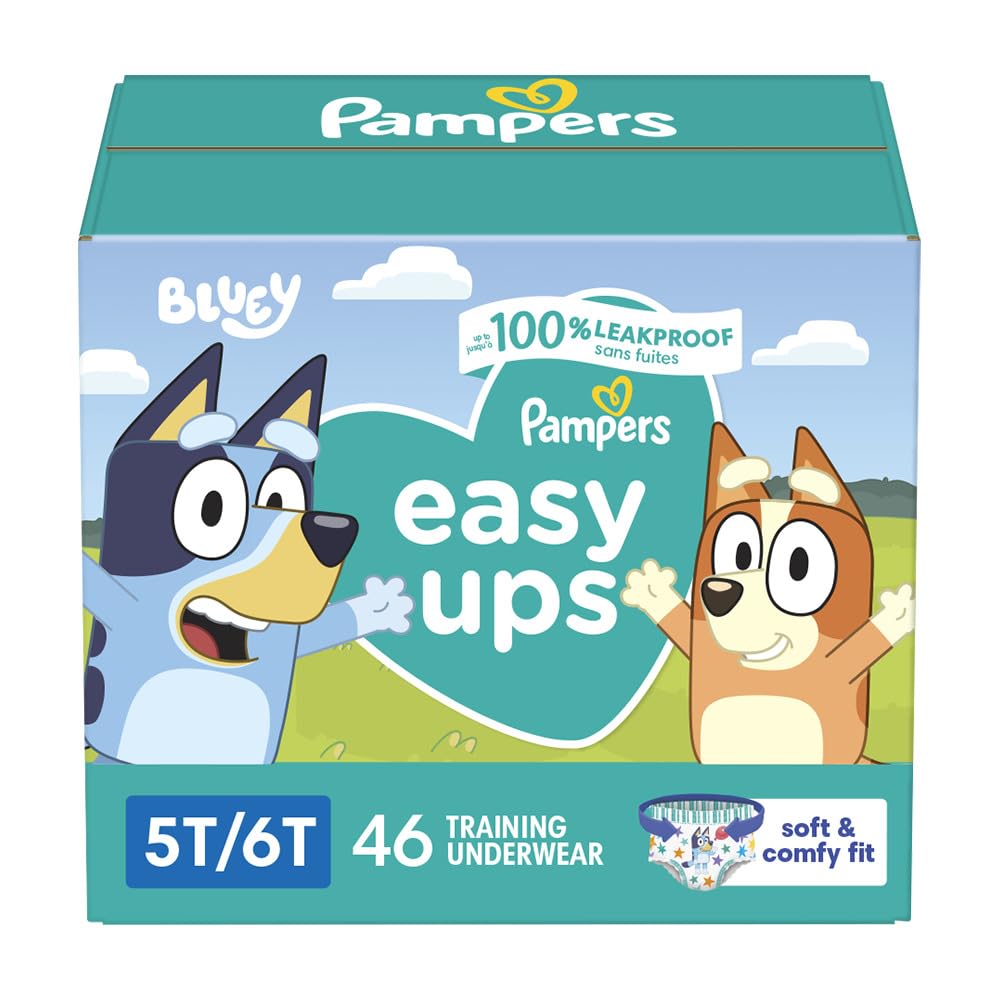 Pampers Easy Ups Training Pants Boys and Girls, 5T-6T, 46 Count, Super Pack